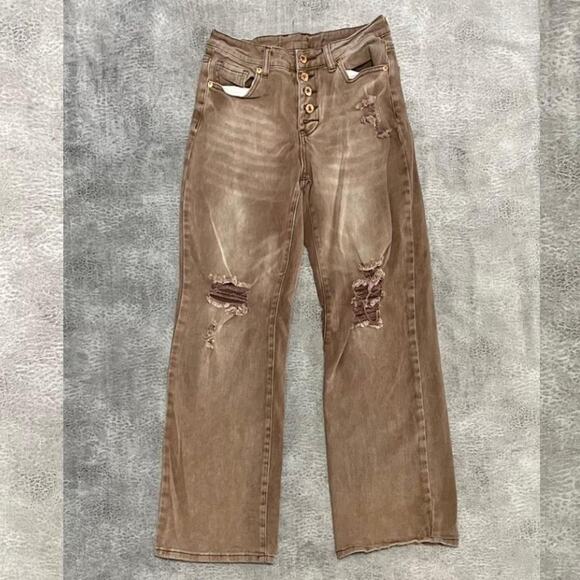 Distressed slim distressed pants - Picture 1 of 7